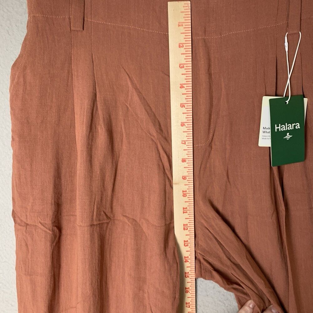Halara Pants Women Size 1X Mauve Wide Leg Pleated  High Waisted Office Siren NWT - Picture 7 of 8